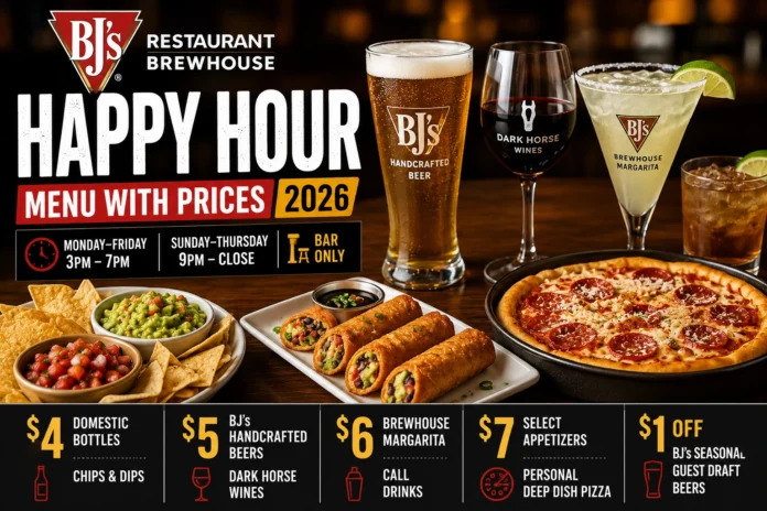 BJ’s Happy Hour Menu